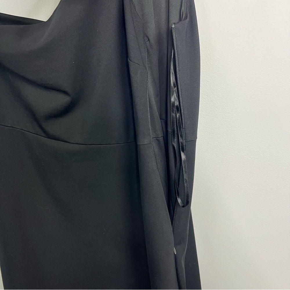 Banana Republic Black One-Shouler Dress Size 14 Pockets - Picture 6 of 11